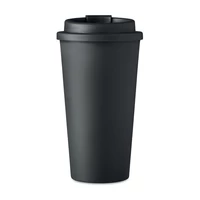 Kép 2/6 - TUESDAY Duplafalú pohár 450 ml, fekete