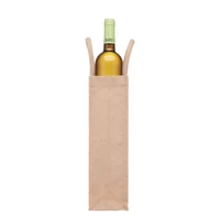 Kép 1/6 - CAMPO DI VINO Juta boros táska egy palackhoz, bézs