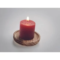 Kép 4/4 - Pentas Gyertya kerek fa talpon, piros
