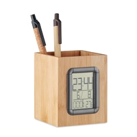 Kép 5/8 - Bambusz tolltartó és LCD óra
