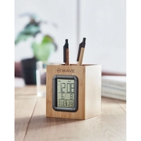 Kép 7/8 - Bambusz tolltartó és LCD óra