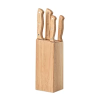 Kép 4/7 - GOURMET 5 darabos késkészlet tartóban, fa