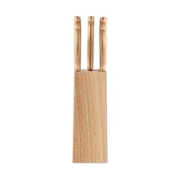 Kép 5/7 - GOURMET 5 darabos késkészlet tartóban, fa