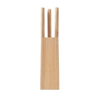 Kép 6/7 - GOURMET 5 darabos késkészlet tartóban, fa