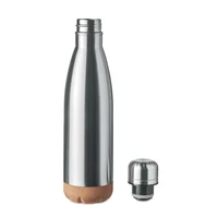 Kép 2/5 - Duplafalú palack 500 ml, ezüst