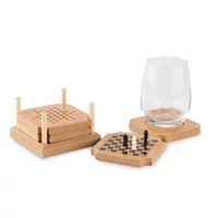 Kép 4/6 - COASTGAME 4 darabos alátét játékkészlet, fa