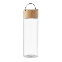 Kép 3/5 - AMELAND Palack bambuszfedéllel, 500 ml, áttetsző