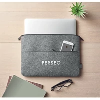 Kép 4/6 - TOPLO RPET filc cipzáras laptoptáska, szürke