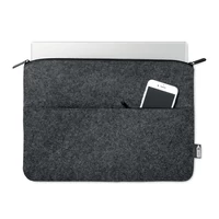 Kép 2/3 - TOPLO RPET filc cipzáras laptoptáska, kőszürke