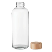 Kép 7/8 - FRISIAN Palack bambuszfedéllel, 650 ml, áttetsző