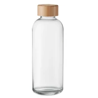 Kép 8/8 - FRISIAN Palack bambuszfedéllel, 650 ml, áttetsző