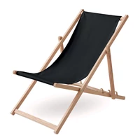 Kép 1/2 - HONOPU Strandszék fából, fekete