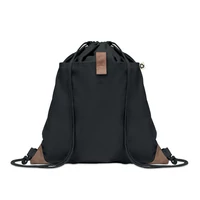 Kép 1/5 - PANDA BAG Újrahaszn. pamut tornazsák, fekete