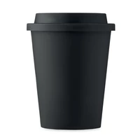 Kép 2/5 - NOLA Duplafalú PP pohár 300 ml, fekete