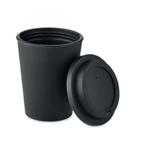 Kép 3/5 - NOLA Duplafalú PP pohár 300 ml, fekete