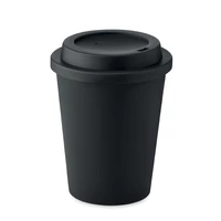 Kép 1/5 - NOLA Duplafalú PP pohár 300 ml, fekete