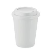 Kép 1/6 - NOLA Duplafalú PP pohár 300 ml, fehér