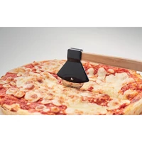 Kép 2/6 - ZAZA Pizzavágó bambusz nyéllel, fekete