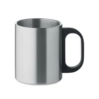 Kép 1/5 - TANISS Duplafalú bögre 300 ml, matt ezüst