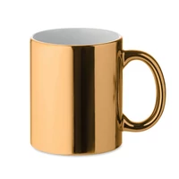 Kép 2/6 - HOLLY Kerámia bögre metál 300 ml, arany
