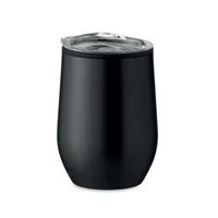 Kép 2/2 - CHIN CHAN Duplafalú úti pohár 350 ml, fekete