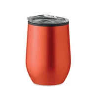 Kép 2/3 - CHIN CHAN Duplafalú úti pohár 350 ml, piros