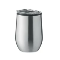 Kép 4/5 - Duplafalú úti pohár 350 ml, ezüst