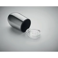 Kép 1/5 - Duplafalú úti pohár 350 ml, ezüst