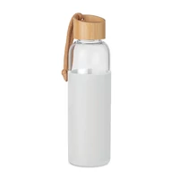 Kép 1/3 - CHAI Üveg palack szilikon tok,500ml, fehér