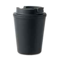 Kép 1/5 - Újrahasznosított PP pohár 300 ml, fekete