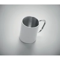 Kép 2/3 - TRUMBA Duplafalú fém bögre 300 ml, fehér