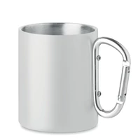 Kép 1/3 - TRUMBA Duplafalú fém bögre 300 ml, fehér