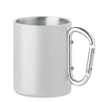 Kép 2/3 - AROM Fém bögre karabiner fül 300 ml, fehér