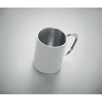 Kép 3/3 - AROM Fém bögre karabiner fül 300 ml, fehér