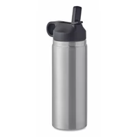 Kép 1/5 - IVALO Duplafalú palack 500 ml, matt ezüst