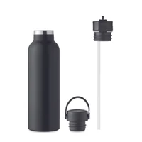 Kép 2/3 - Boali Duplafalú palack 700 ml, fekete