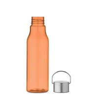 Kép 2/4 - VERNAL RPET palack, acél fedél 600 ml, áttetsző narancssárga