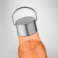Kép 4/4 - VERNAL RPET palack, acél fedél 600 ml, áttetsző narancssárga