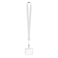 Kép 2/3 - ZIP LANYARD Nyakpánt kihúzható tartóval, fehér