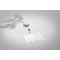Kép 3/3 - ZIP LANYARD Nyakpánt kihúzható tartóval, fehér