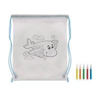 Kép 2/5 - CARRYDRAW Nemszőtt zsinóros táska, babakék