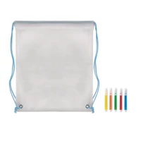 Kép 3/5 - CARRYDRAW Nemszőtt zsinóros táska, babakék