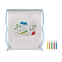 Kép 4/5 - CARRYDRAW Nemszőtt zsinóros táska, babakék