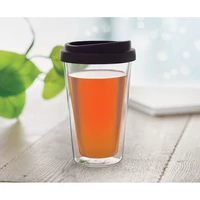 Kép 7/7 - BIELO TUMBLER Hőálló üveg pohár, 350 ml, fekete