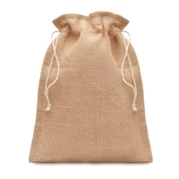 Kép 2/2 - JUTE SMALL Kis juta ajándéktasak 14x22 cm, bézs