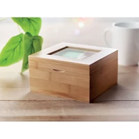 Kép 3/8 - CAMPO TEA Bambusz teafilter tartó doboz, fa