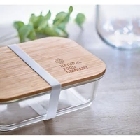 Kép 5/7 - TUNDRA LUNCHBOX Üveg/bambusz uzsonnás doboz, áttetsző