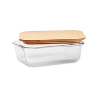 Kép 6/7 - TUNDRA LUNCHBOX Üveg/bambusz uzsonnás doboz, áttetsző