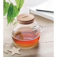 Kép 5/6 - MUNNAR Hőálló üveg teás kancsó 850ml, áttetsző