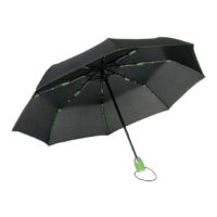 Kép 1/5 - STREETLIFE automata viharálló összecsukható esernyő, fekete, világoszöld